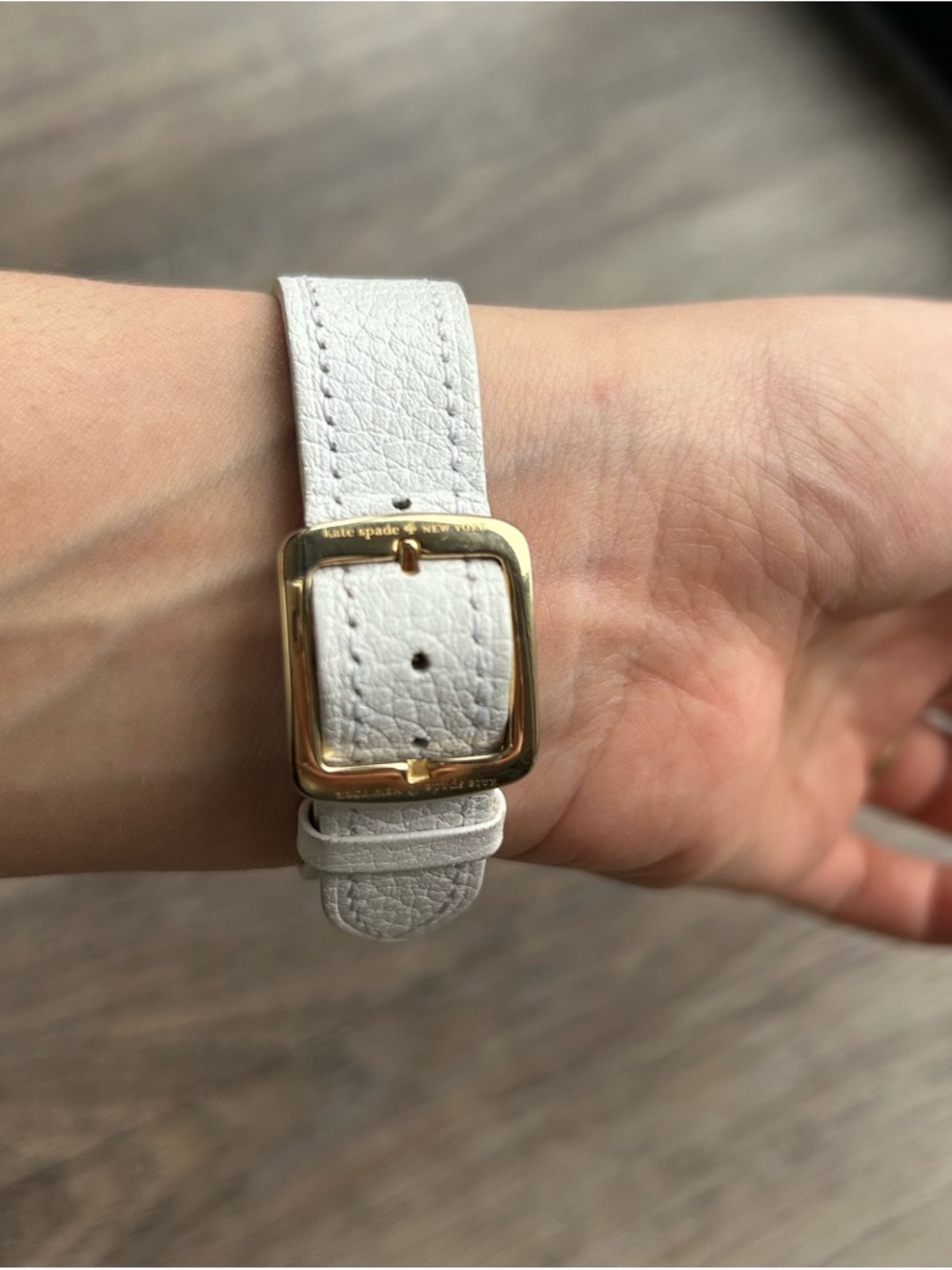 kate spade Gold Watch with White Leather Strap - Picture 3 of 5